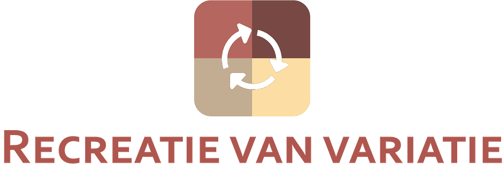 Logo with title "Recreatie van variatie"